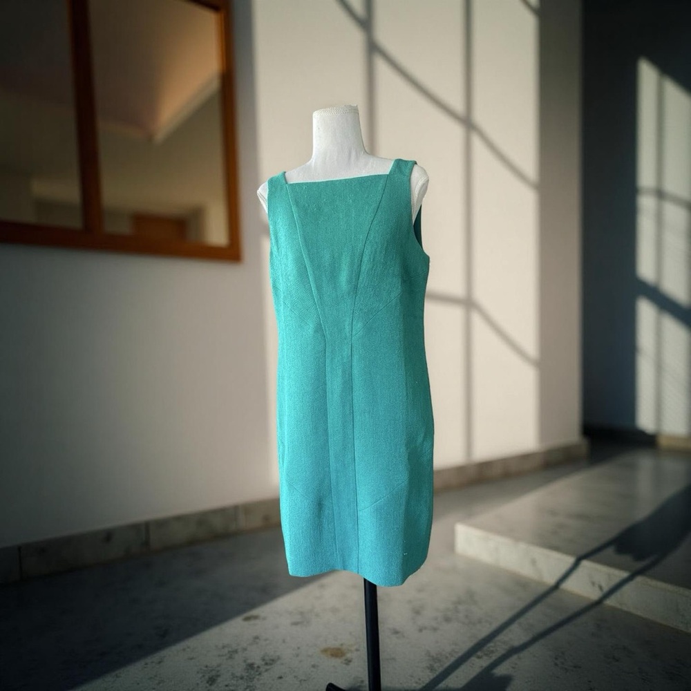 Ann Taylor Turquoise Lined Dress (YT7)